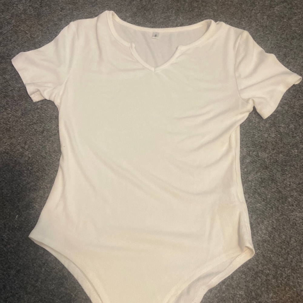 cream/white bodysuit! size SMALL!